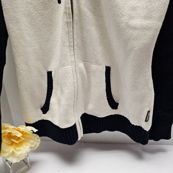 Indian Motorcycle Womens Logo Zip Up Hooded White Blue Sweater Jacket L Large - Picture 13 of 16